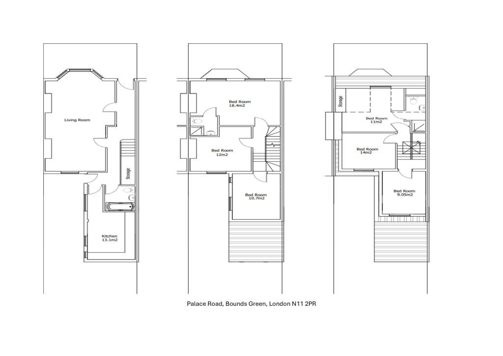 Floorplans For Palace Road,  London, N11