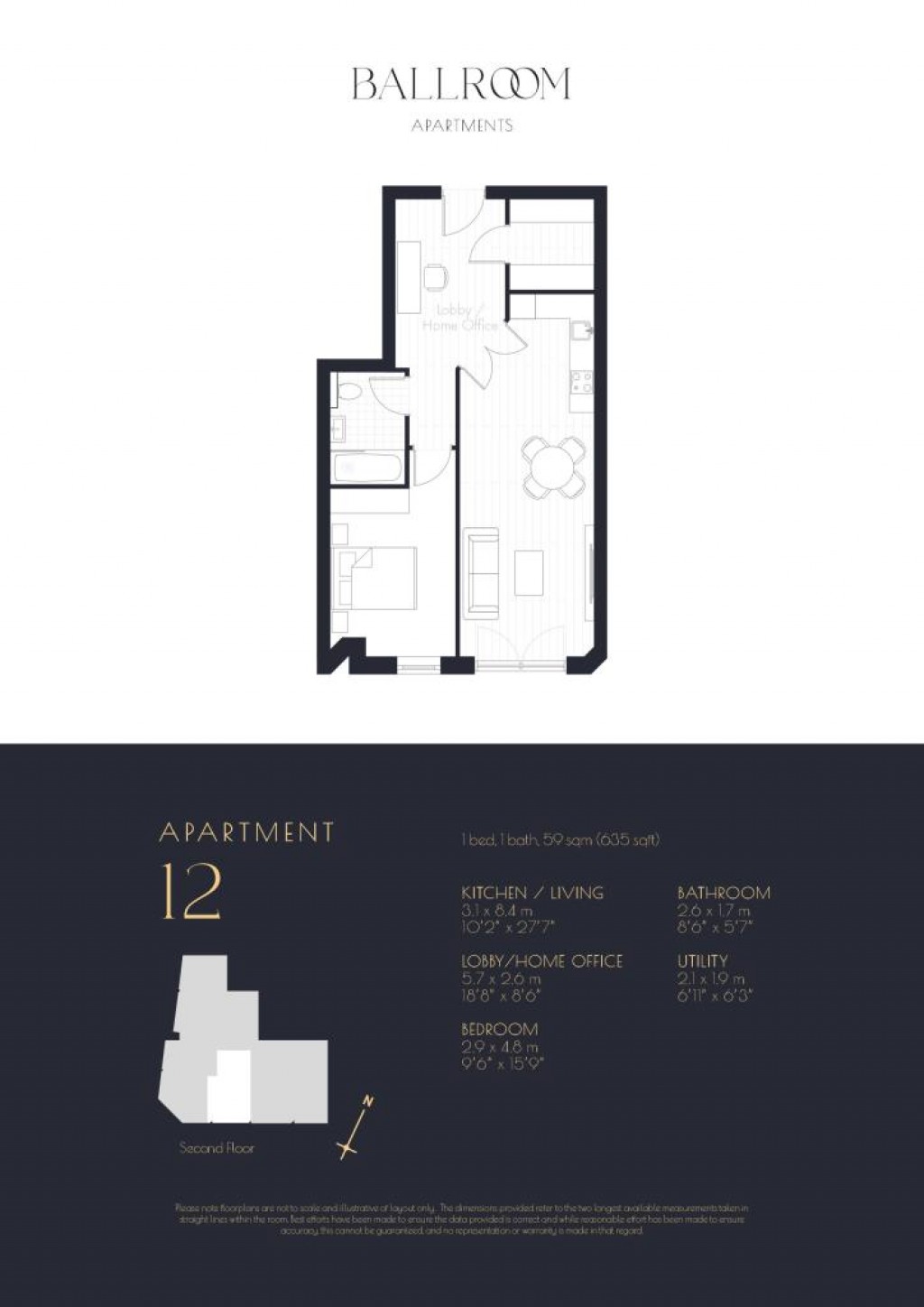 Floorplans For Ballroom Apartments 91-93 Victoria Street,  St. Albans, AL1